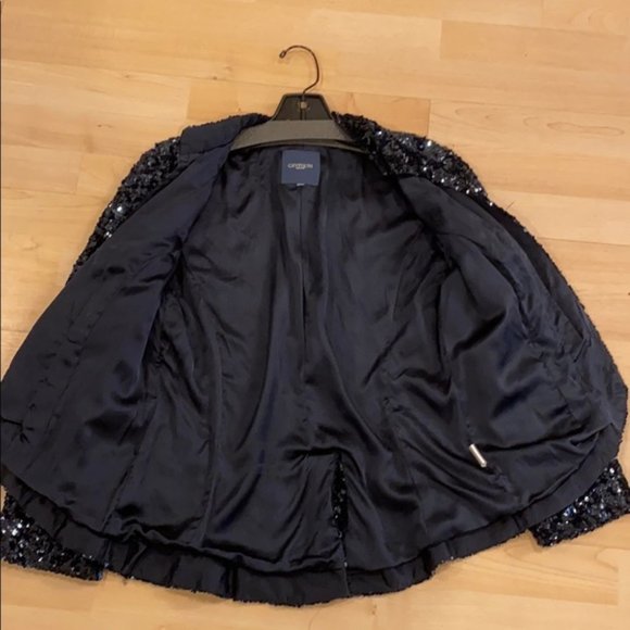 GRYPHON - Dark blue, silk, sequined jacket - Picture 9 of 15